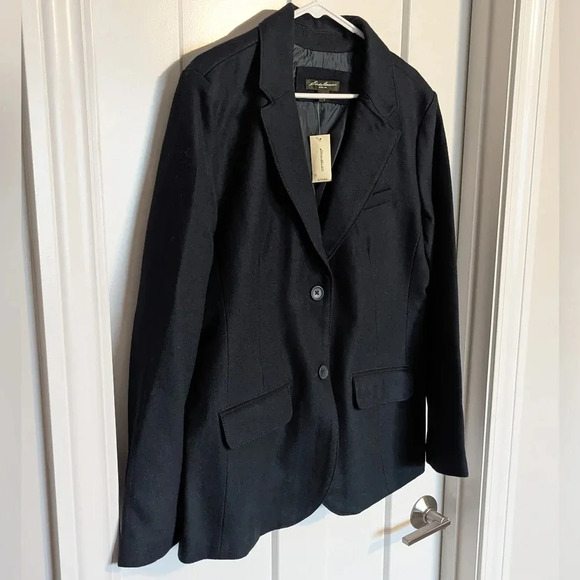 Eddie Bauer Deep Green Wool Blazer sz 18 - Picture 2 of 5